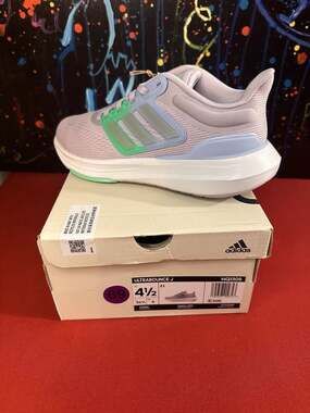 adidas Ultrabounce J Big Kids Running Shoes Silver Dawn Pulse Mint HQ1305